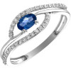 Bague saphir or gris et diamants