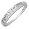 Bague oxydes de zirconium or gris en forme demi tour
