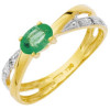 Bague émeraude or jaune et diamants