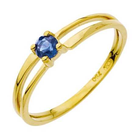 Bague saphir 0,25 carat or jaune