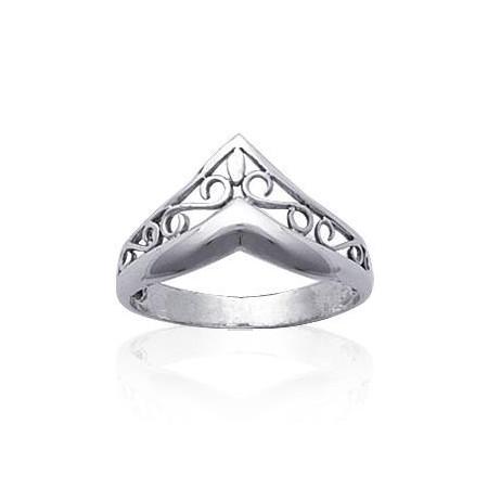 Bague diadème en argent