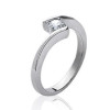 Bague en argent et oxyde de zirconium