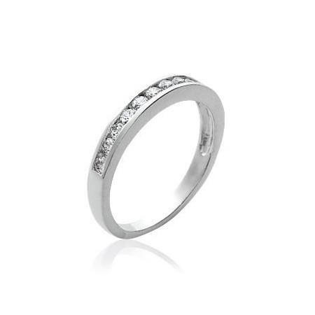 Bague en argent et oxyde de zirconium