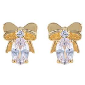Boucles d\'oreilles plaqué or noeuds - Bijouterieonline.com