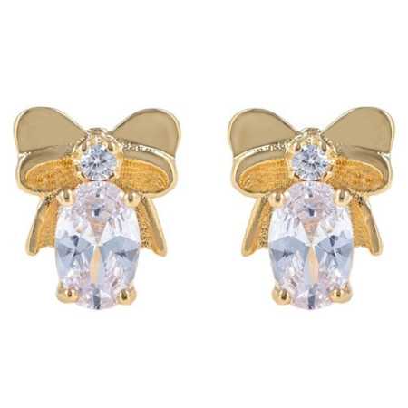 Boucles d\'oreilles plaqué or noeuds - Bijouterieonline.com