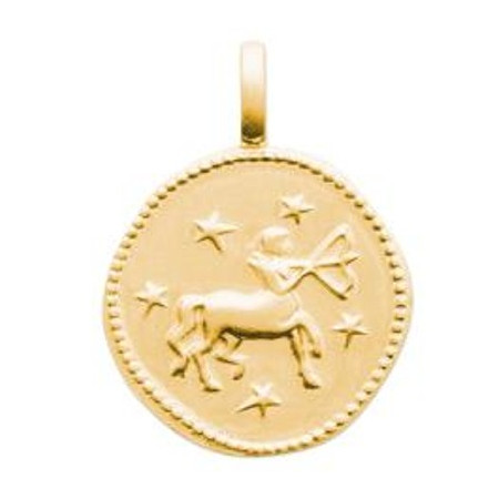 Zodiaque Sagittaire médaille plaqué or