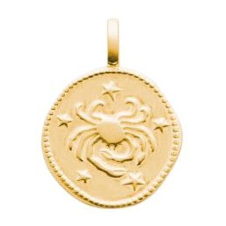 Zodiaque Cancer médaille plaqué or