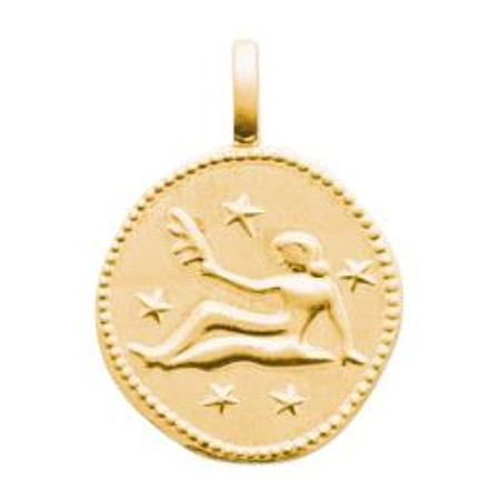 Zodiaque Vierge médaille plaqué or