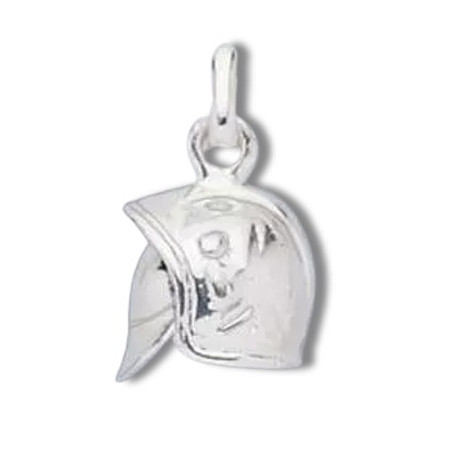 Pendentif en argent casque de pompier