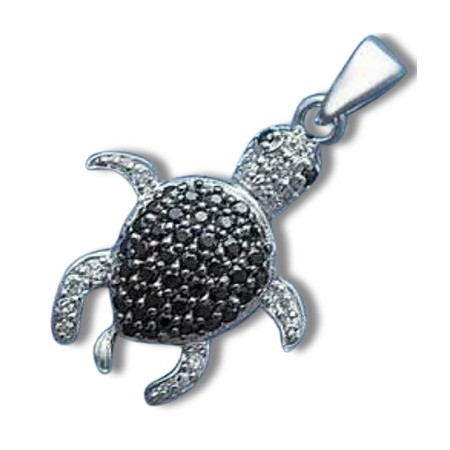 Pendentif tortue en argent.