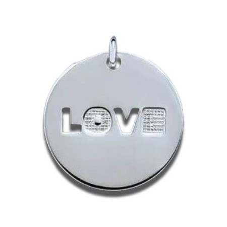 Pendentif love en argent.