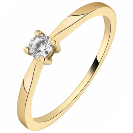 solitaire diamant 0,14 carat