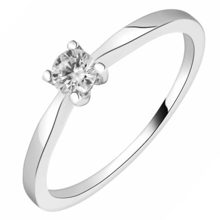 solitaire or blanc 0,23 carat HSI