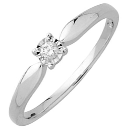 Bague solitaire 0,05 carat