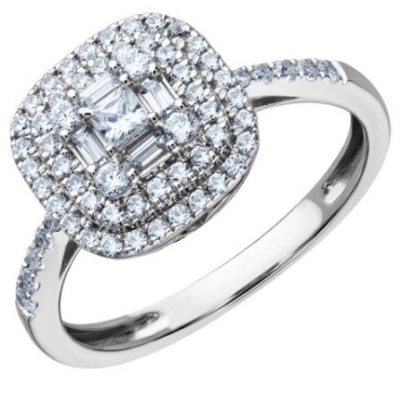 Bague diamants 0,62 carat