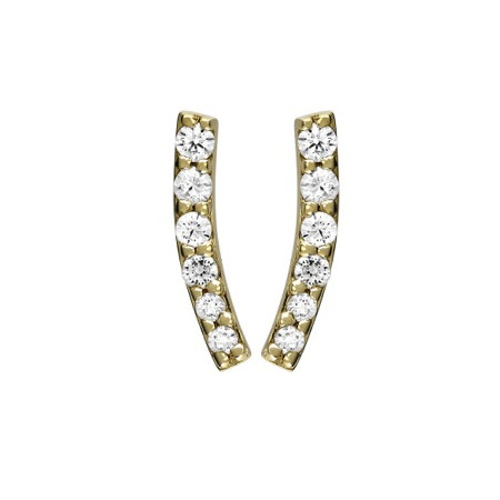 Clous d'oreilles or jaune et diamant HP1 0.088ct