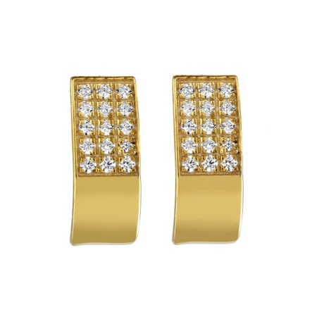 Boucles d'oreilles or jaune et diamant HP1 0.15ct