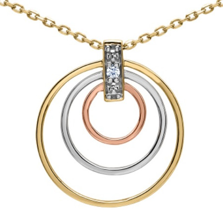 Collier 3 ors et diamant HP1 0.01ct