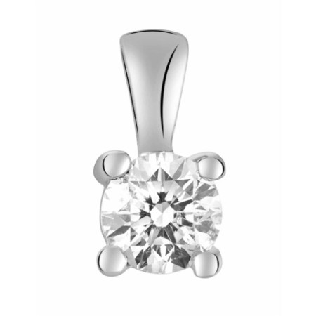 Pendentif or blanc et diamant HP1 0.30ct