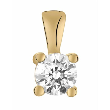 Pendentif or jaune et diamant HSI 0.30ct