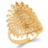 Bague plaqué or marguerite solaire.