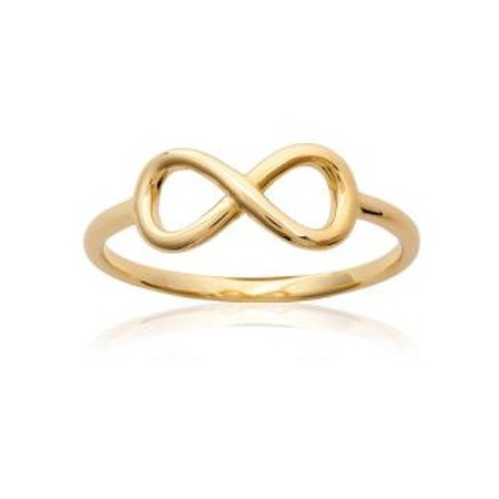 Bague plaqué or infini.