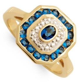 Grosse bague plaqué or intemporelle avec zirconium - Bijouterieonline.com