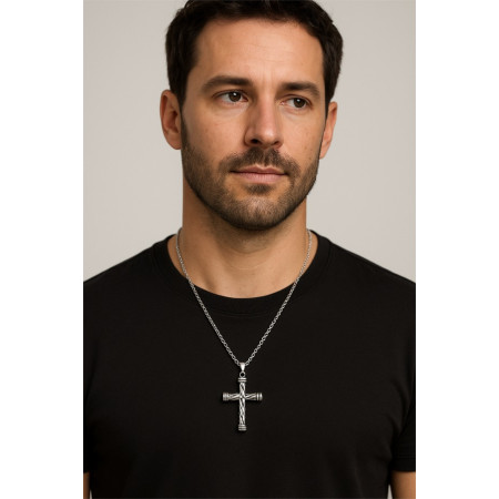 collier grosse croix pour homme