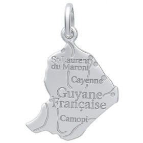 Pendentif Guyane argent rhodié