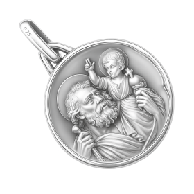 Médaille Saint Christophe en argent. - Bijouterieonline.com