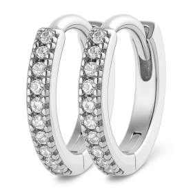 Créoles argent et zirconias