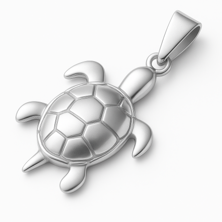 Pendentif tortue de mer en argent