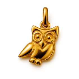 Pendentif chouette plaqué or