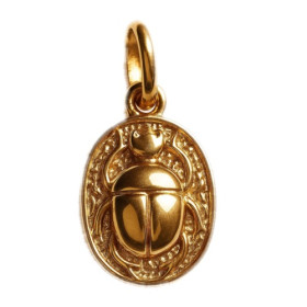Pendentif scarabée plaqué or