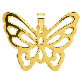 Grand papillon ajouré plaqué or - Bijouterieonline.com