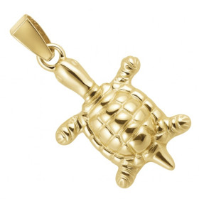 Pendentif tortue de terre plaqué or. - Bijouterieonline.com