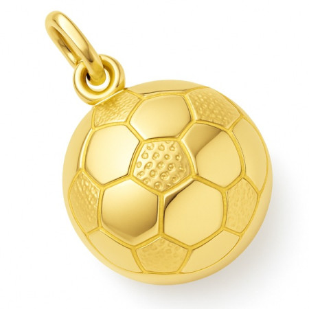 Pendentif ballon de foot plaqué or. - Bijouterieonline.com