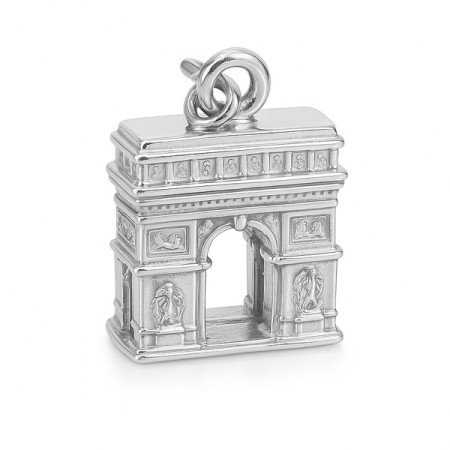 Pendentif charm arc de triomphe en argent. - Bijouterieonline.com