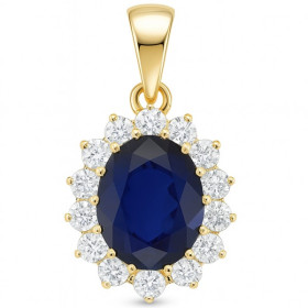 Pendentif plaqué or et oxyde de zirconium. - Bijouterieonline.com