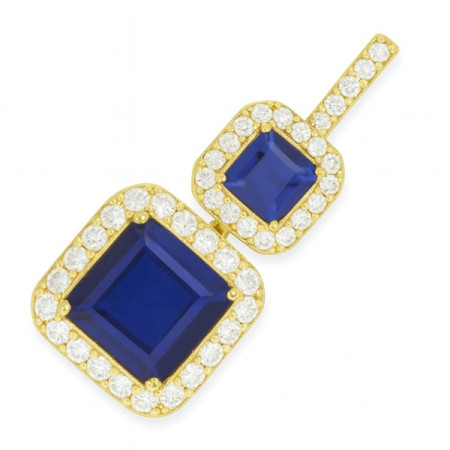 Pendentif plaqué or et oxyde de zirconium. - Bijouterieonline.com