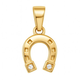Pendentif plaqué or fer à cheval