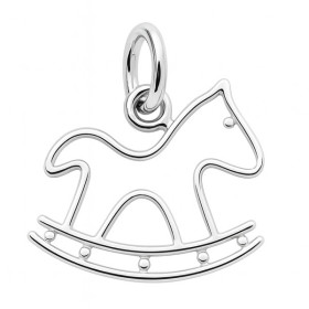 Pendentif cheval à bascule en argent