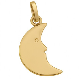 Pendentif lune plaqué or