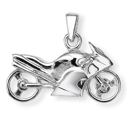 Pendentif moto en argent. - Bijouterieonline.com