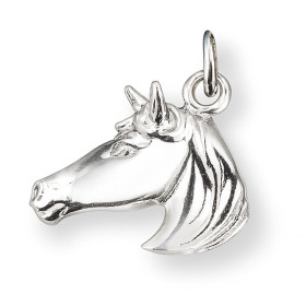 Pendentif tête de cheval en argent. - Bijouterieonline.com