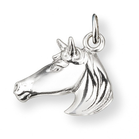 Pendentif tête de cheval en argent. - Bijouterieonline.com