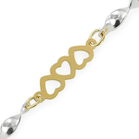 Bracelet coeurs en or - Bijouterieonline.com