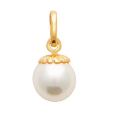 Pendentif plaqué or avec perle