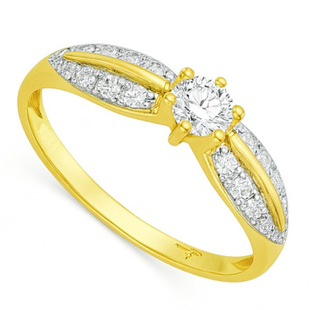 Bague diamants 0,33 carats