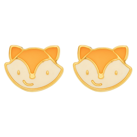 clous d'oreilles renards or laqué
